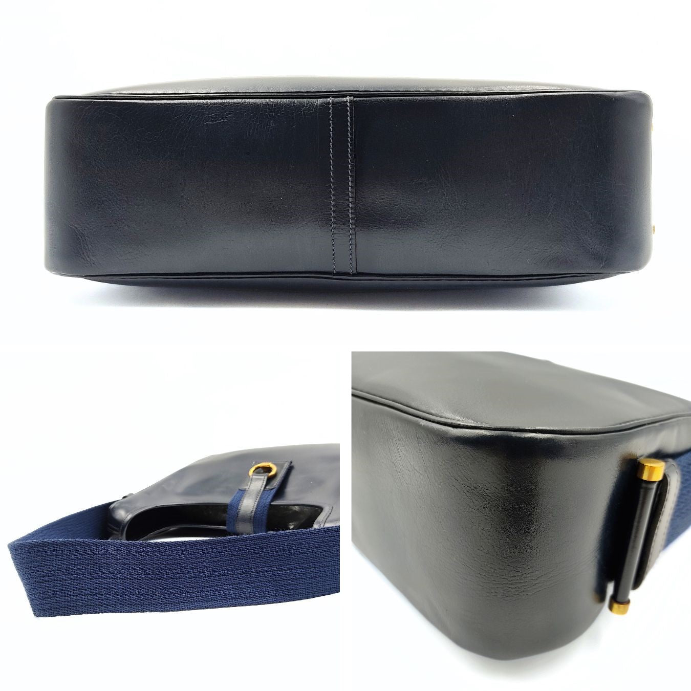 Hermès borsa vintage Tsako in pelle blu anno '86