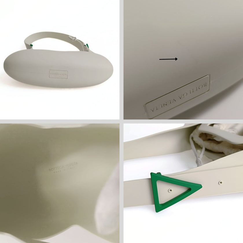 Bottega Veneta borsa Small Punch Rubber in gomma bianca