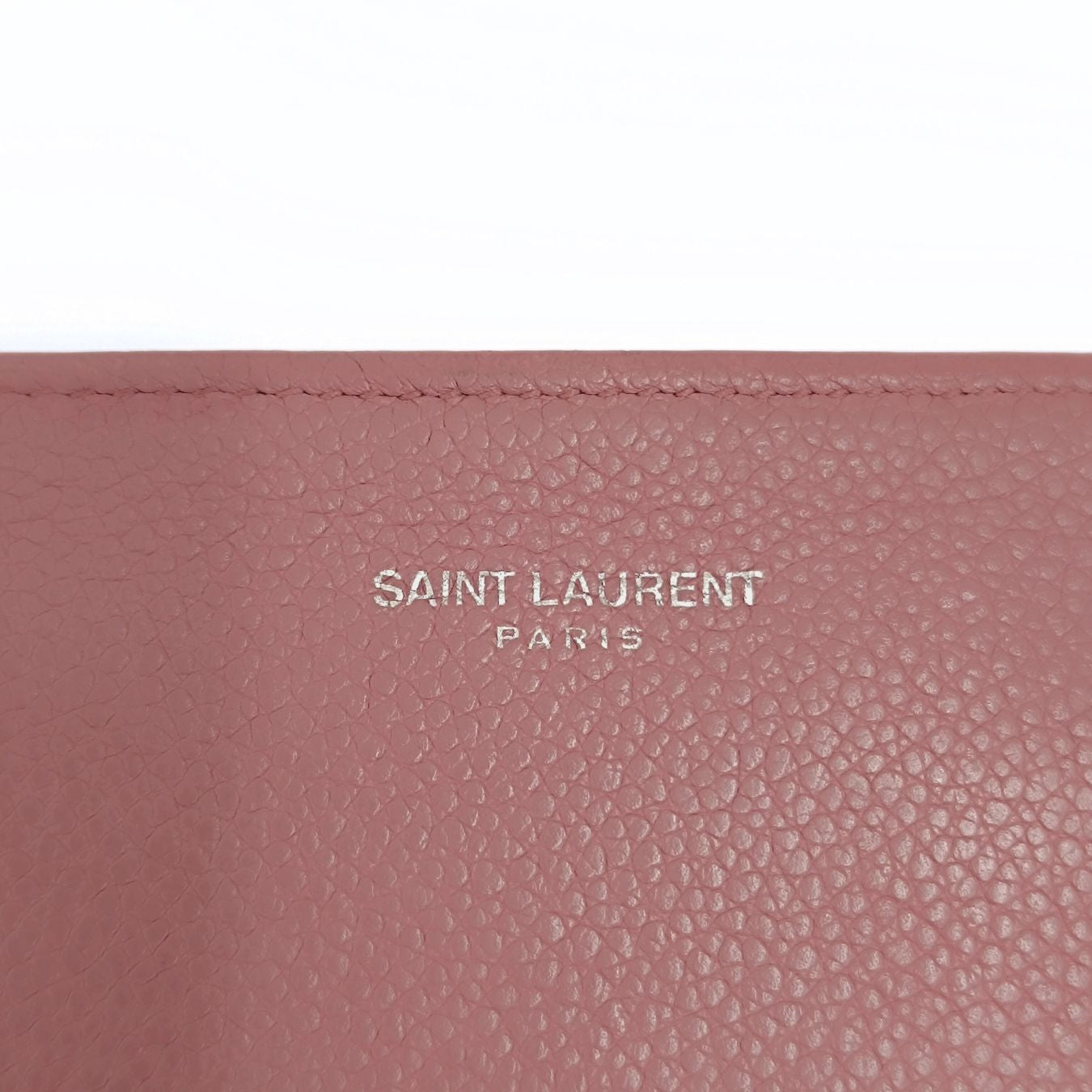 Saint Laurent portafoglio lungo Paris in pelle rosa