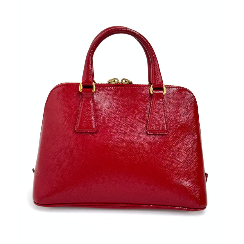 Prada borsa a tracolla Promenade in vernice rossa