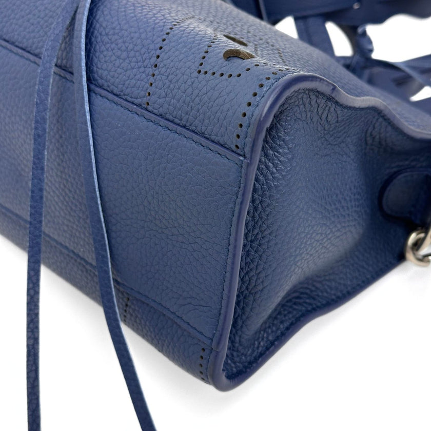 Balenciaga Blackout City borsa in pelle blu