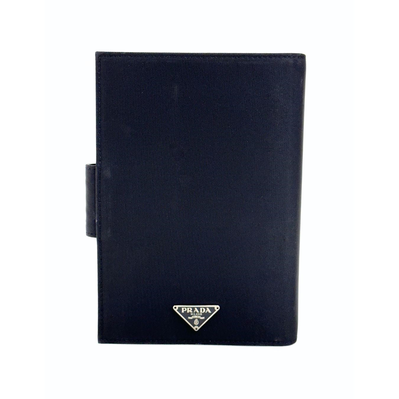 Prada copertina per agenda in tela vela nera