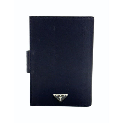 Prada copertina per agenda in tela vela nera