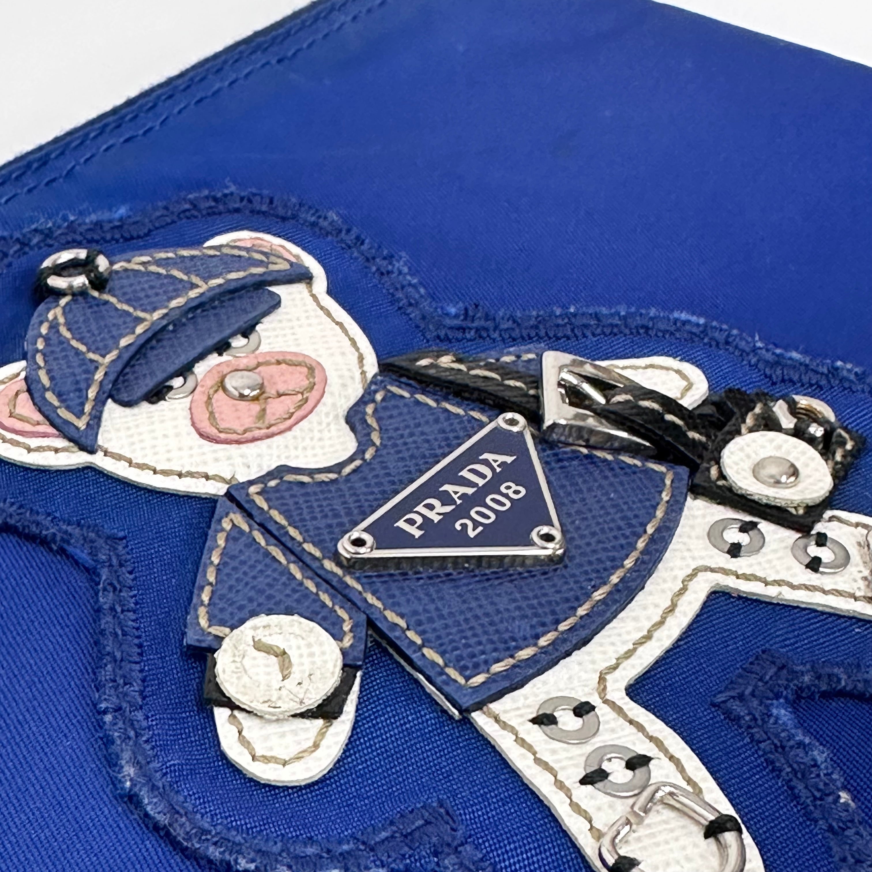 Prada pouch in nylon e saffiano