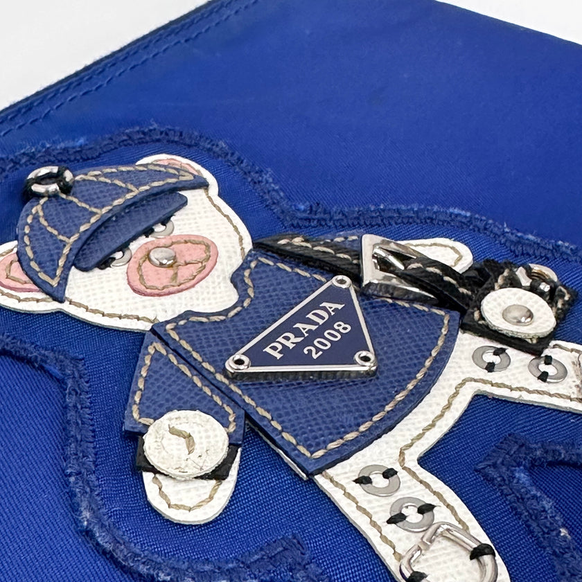 Prada pouch in nylon e saffiano