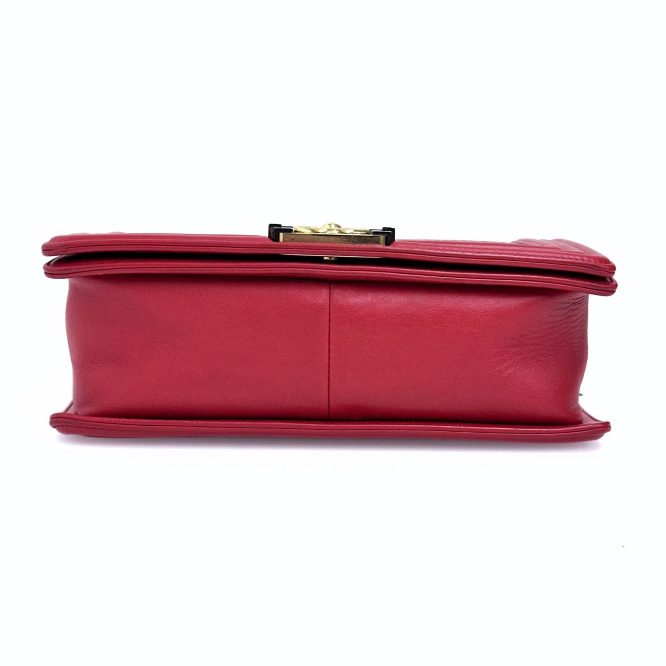 Chanel borsa a tracolla Boy 25 in pelle rossa