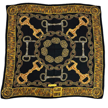 Gucci foulard Horsebit animalier in seta