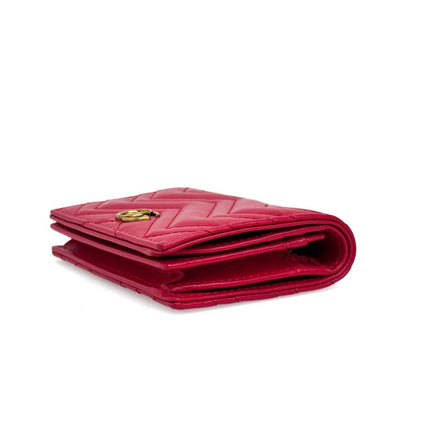 Gucci portafoglio compatto Marmont GG in pelle rossa
