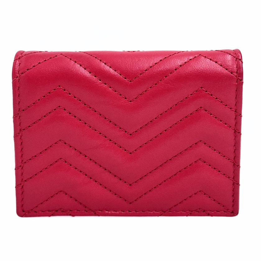 Gucci portafoglio compatto Marmont GG in pelle rossa