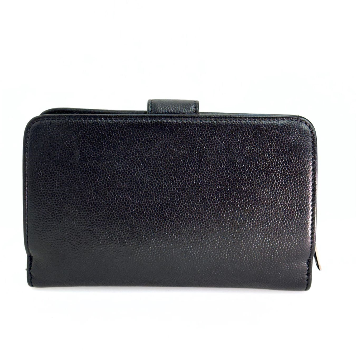 Chanel portafoglio in pelle nera Caviar