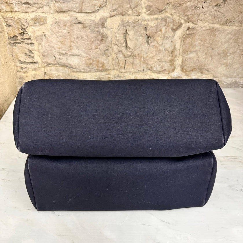 Borsa Hermès Herbag Zip MM in Tela Blu Navy e Pelle – Completa di Dustbag