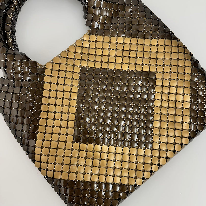 Bottega Veneta Mini Borsa Tote in Metallo Intrecciato