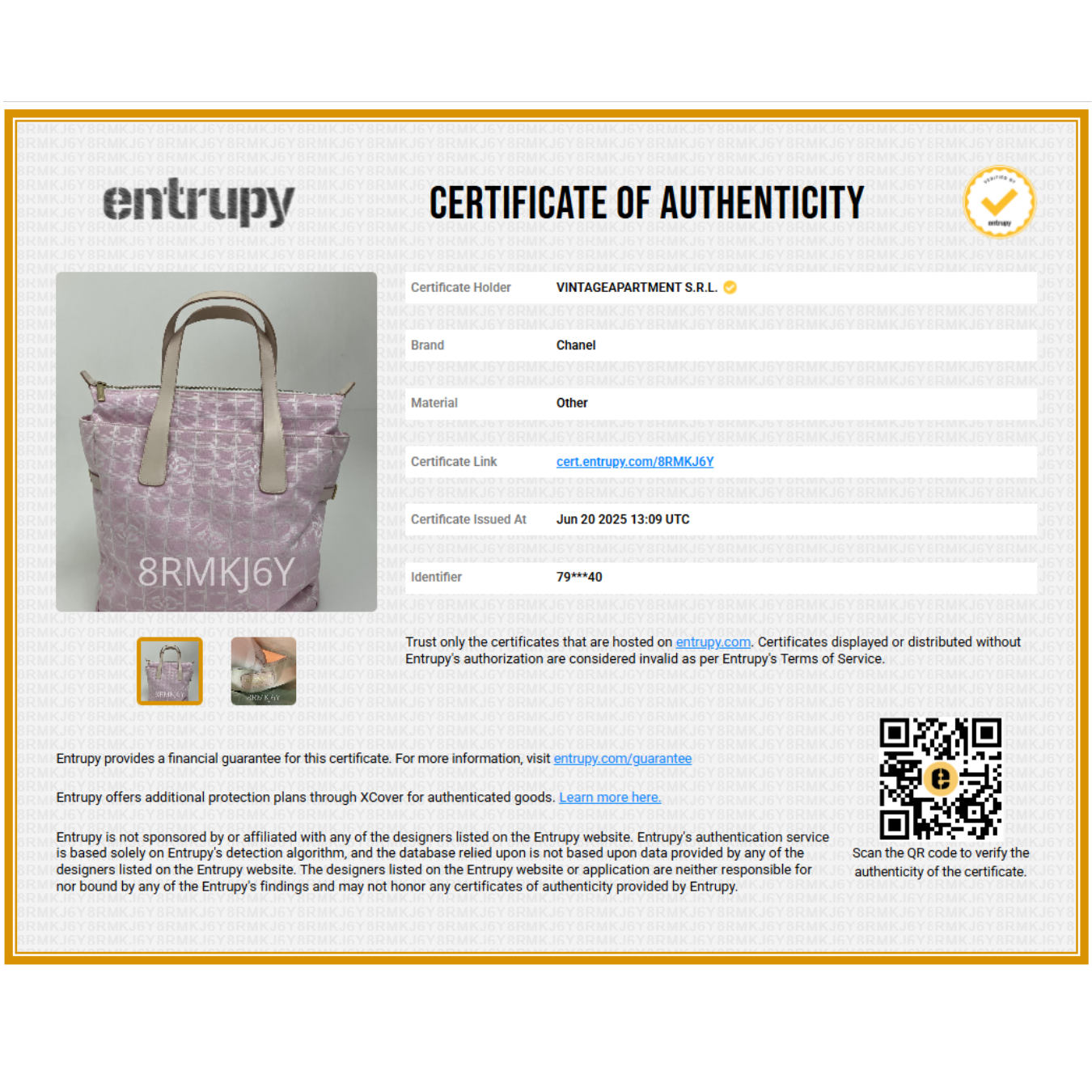 Chanel Borsa Shopper Linea Viaggio in Jacquard Rosa Anni 2000