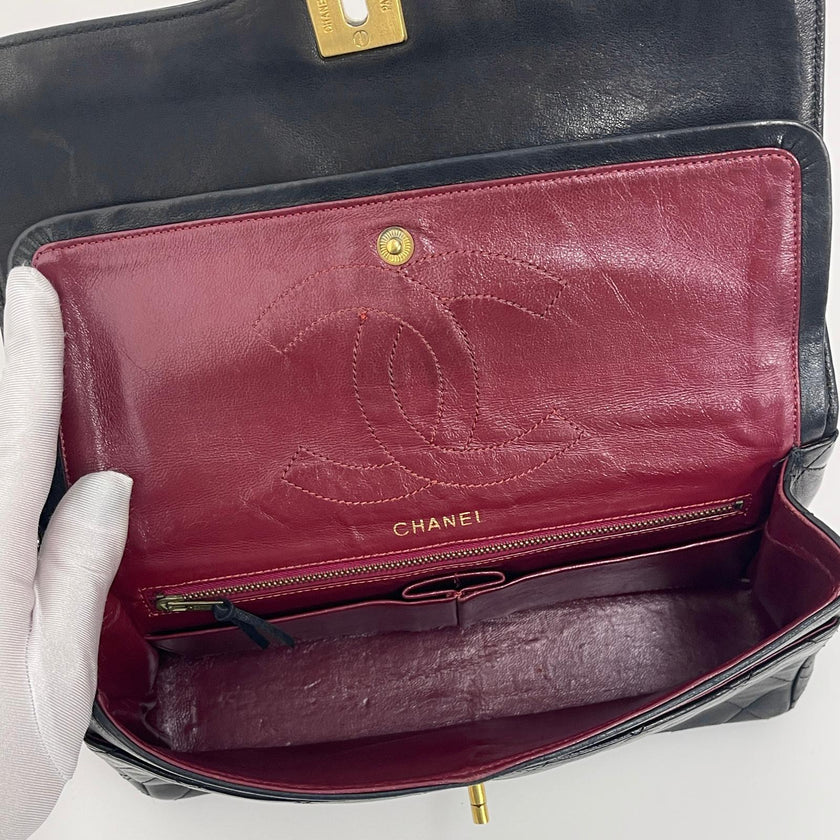 Chanel Borsa Vintage Timeless 25 Limited Paris in Pelle Nera