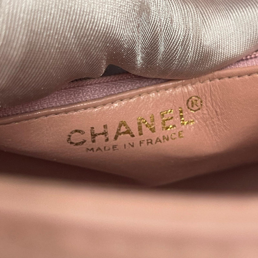Chanel Borsa Vintage a Mano Medaillon in Pelle di Agnello Rosa