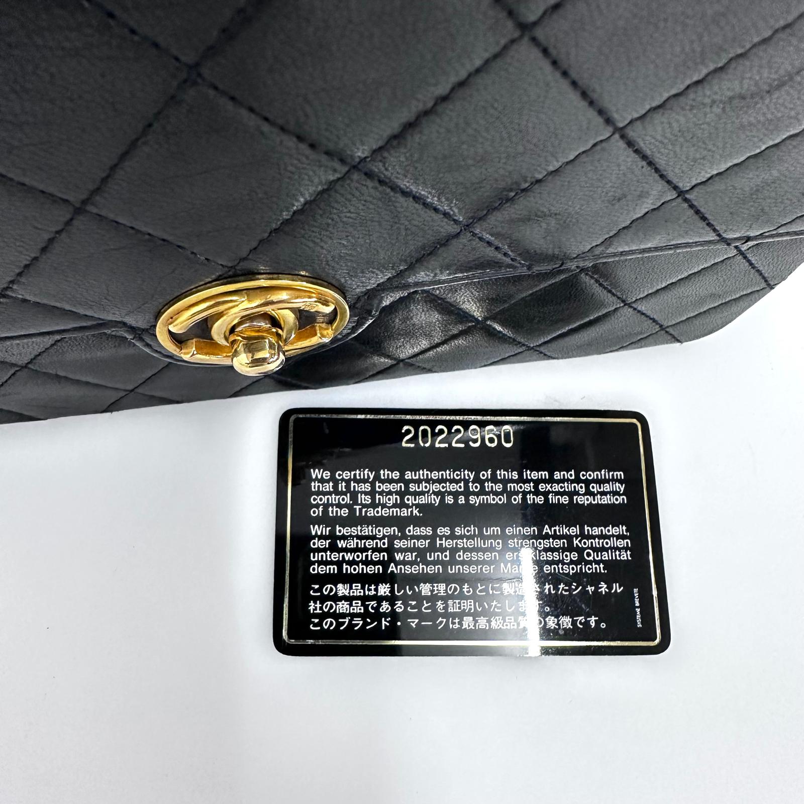 Chanel Vintage Single Flap in Pelle Nera con Hardware Dorato