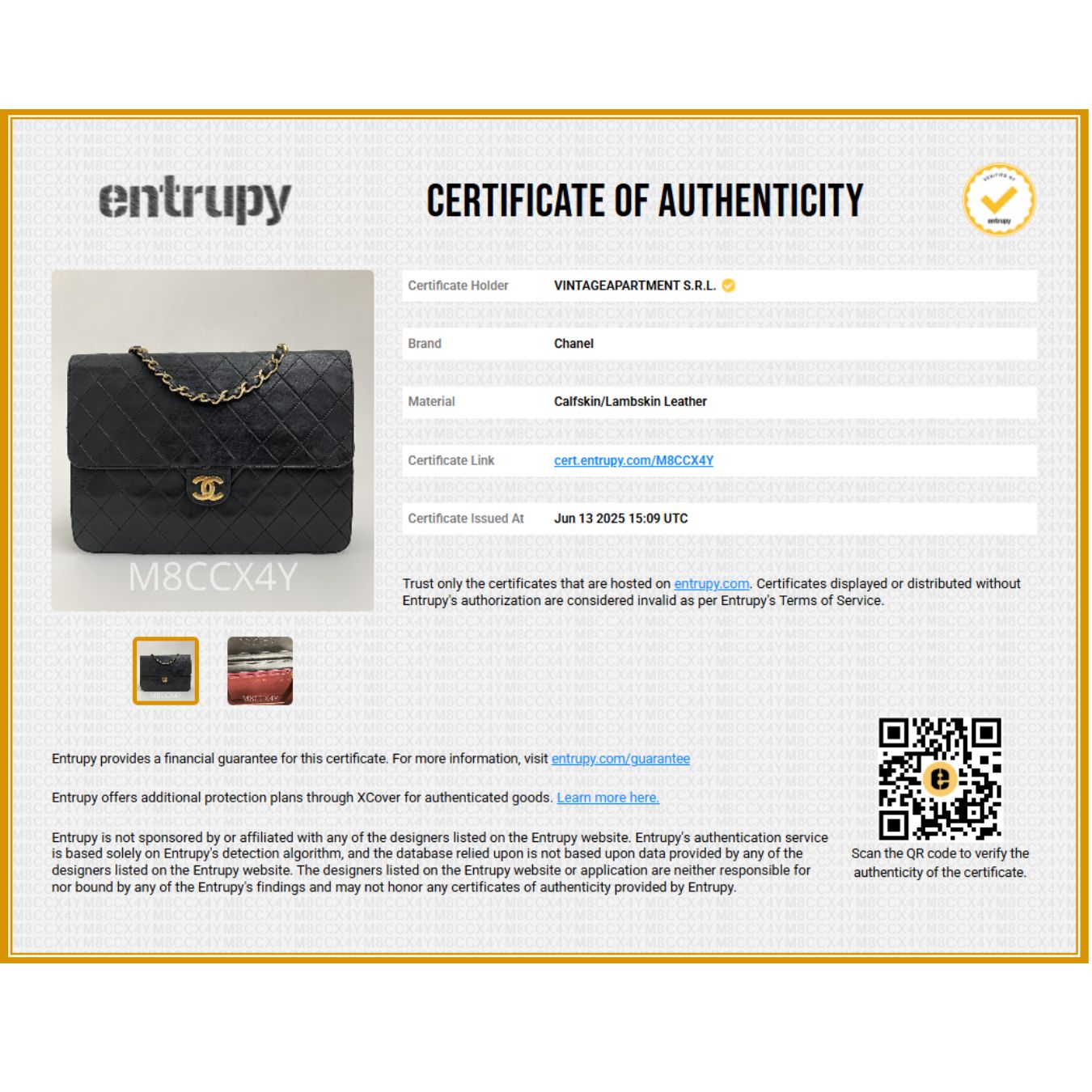 Chanel Borsa Classic Flap singola in pelle nera con catena