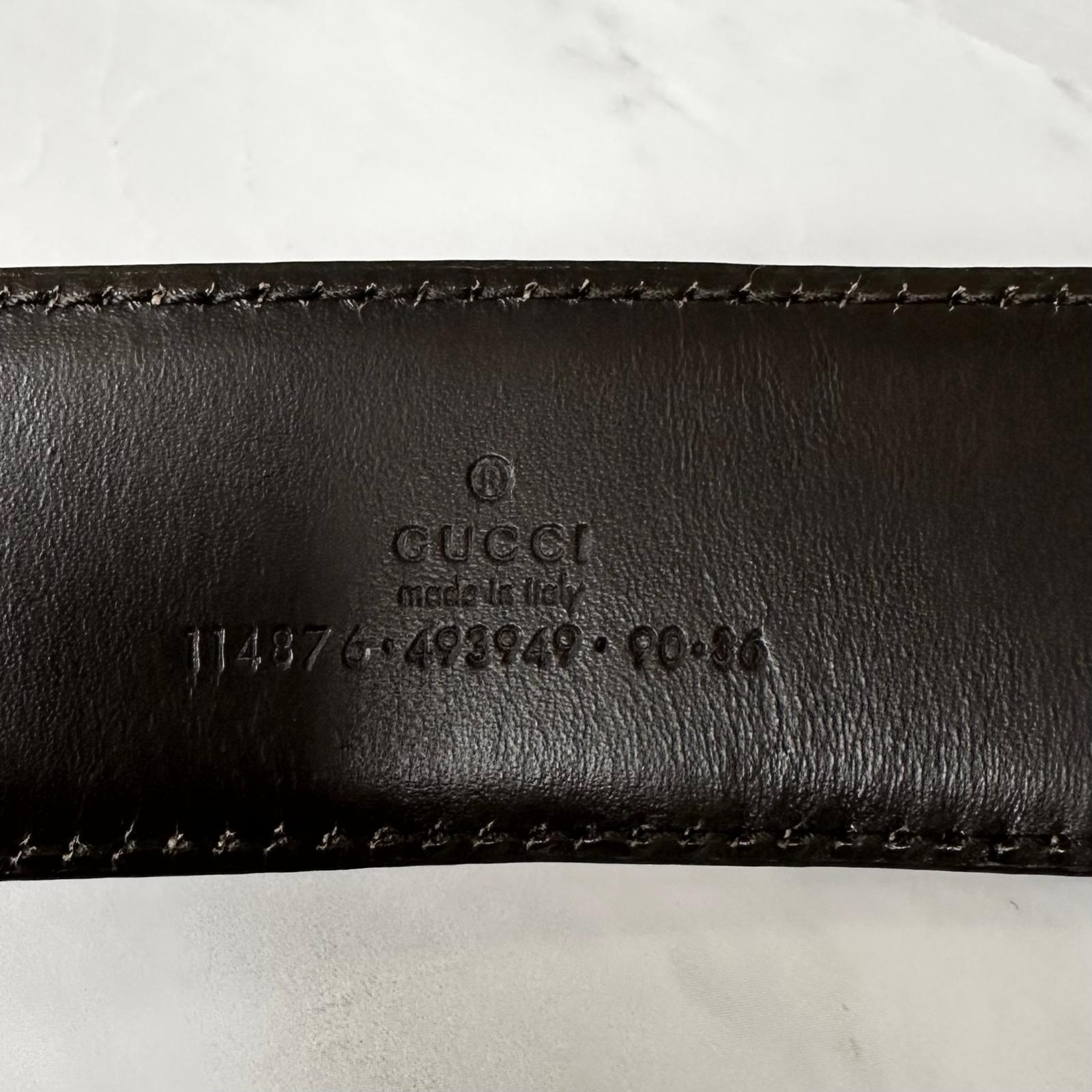 Cintura Gucci GG in Pelle Rosa Mis. 90
