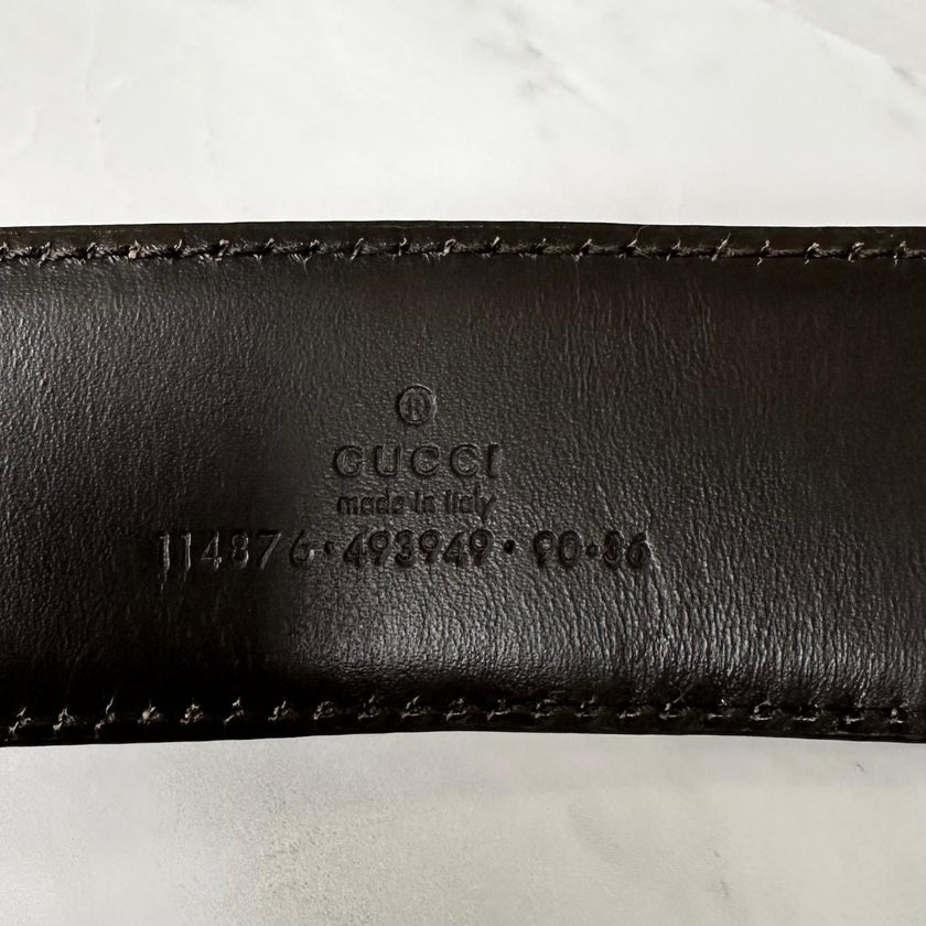 Cintura Gucci GG in Pelle Rosa Mis. 90