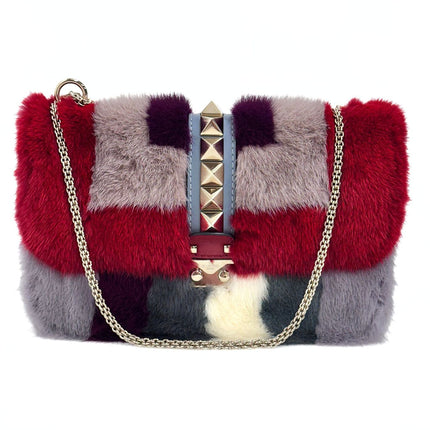 Valentino Maxi bag rock in lapin e pelle multicolore