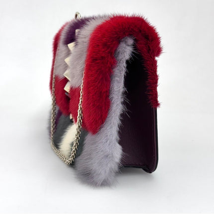 Valentino Maxi bag rock in lapin e pelle multicolore