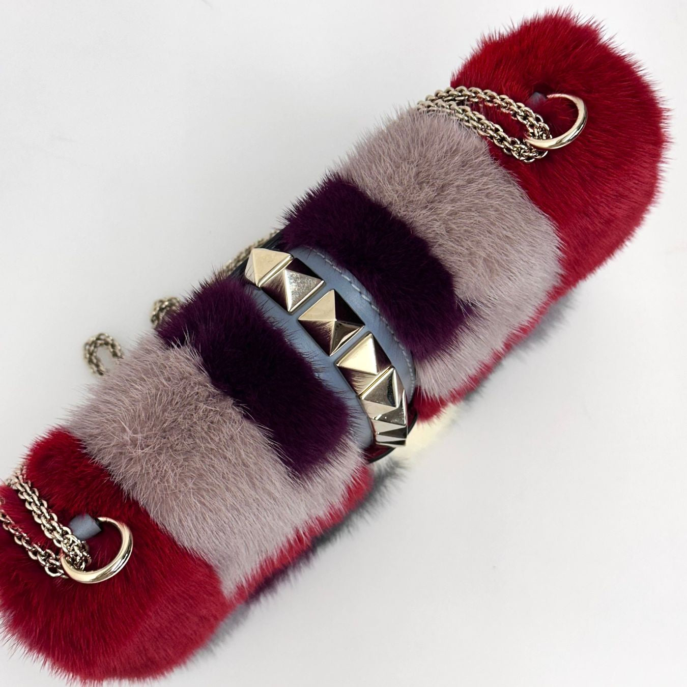 Valentino Maxi bag rock in lapin e pelle multicolore