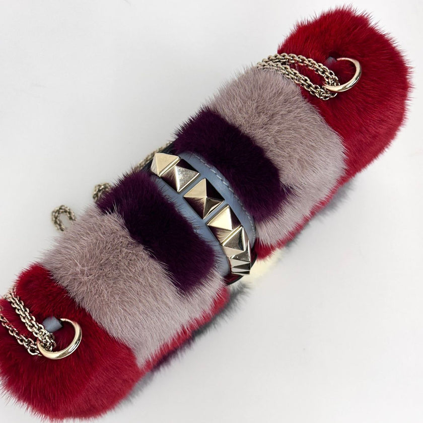 Valentino Maxi bag rock in lapin e pelle multicolore