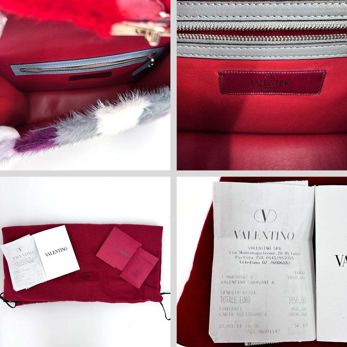 Valentino Maxi bag rock in lapin e pelle multicolore