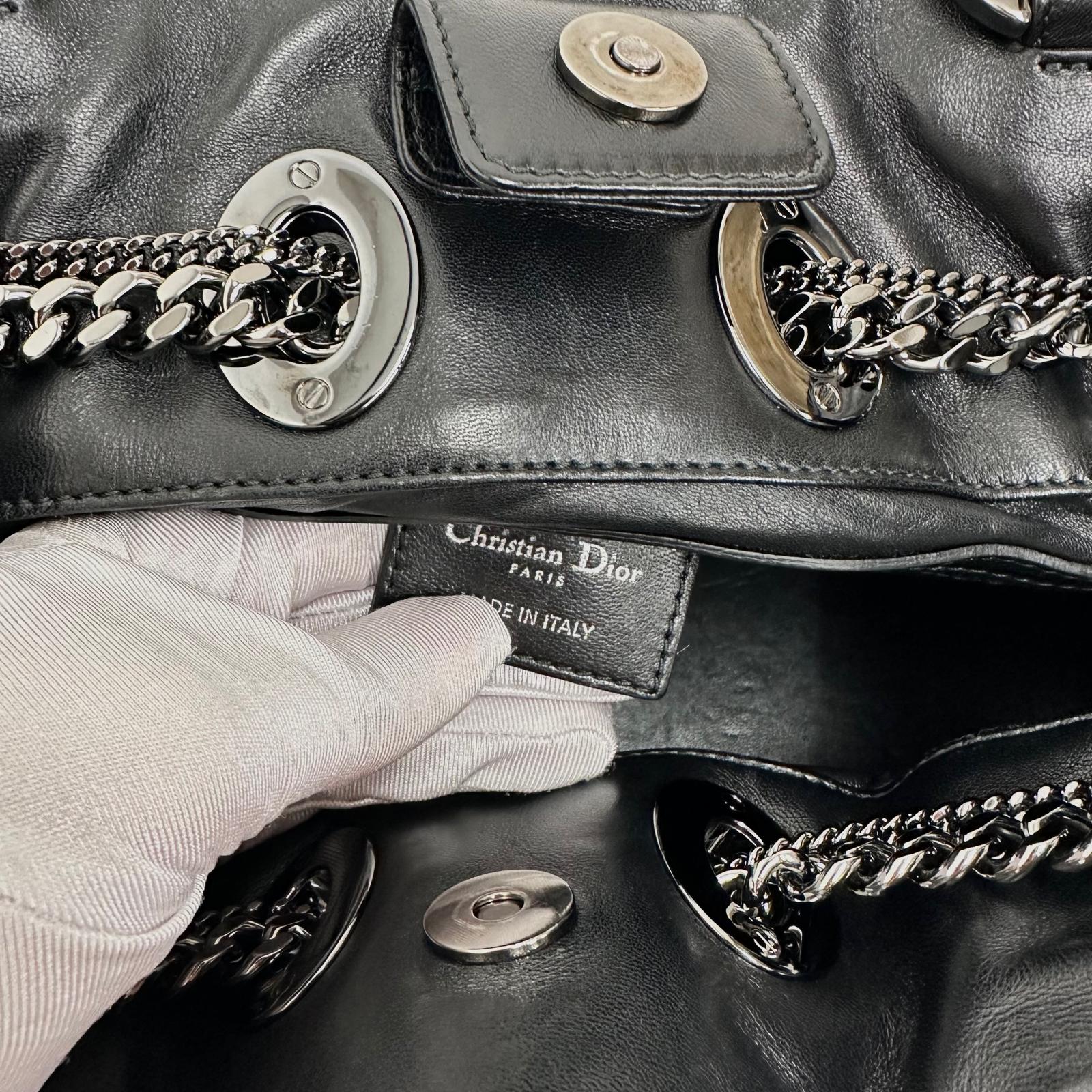 Dior Borsa Panarea Cannage Nera con catena e lucchetto