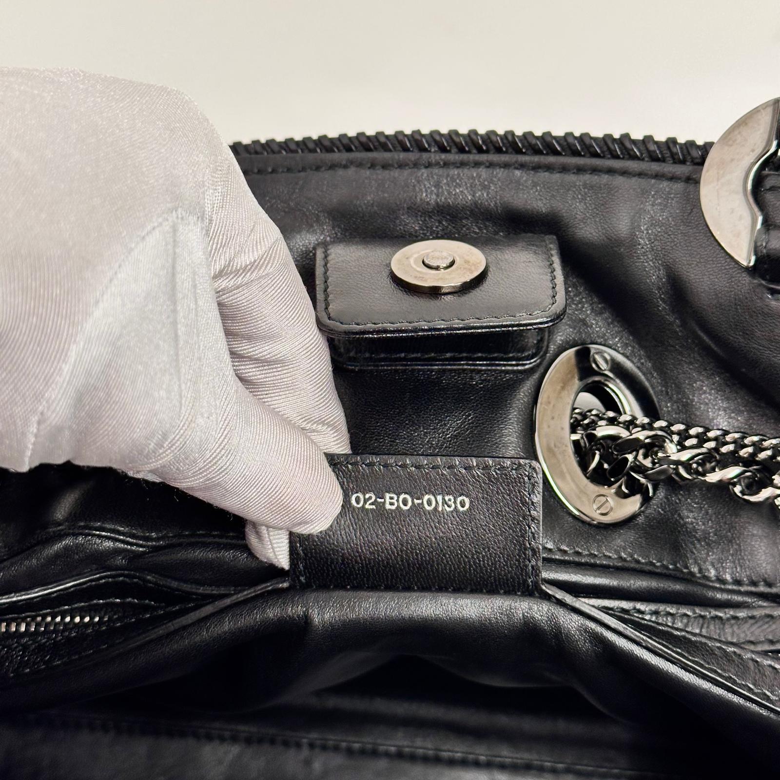 Dior Borsa Panarea Cannage Nera con catena e lucchetto