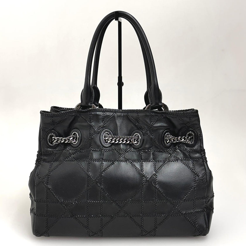 Dior Borsa Panarea Cannage Nera con catena e lucchetto