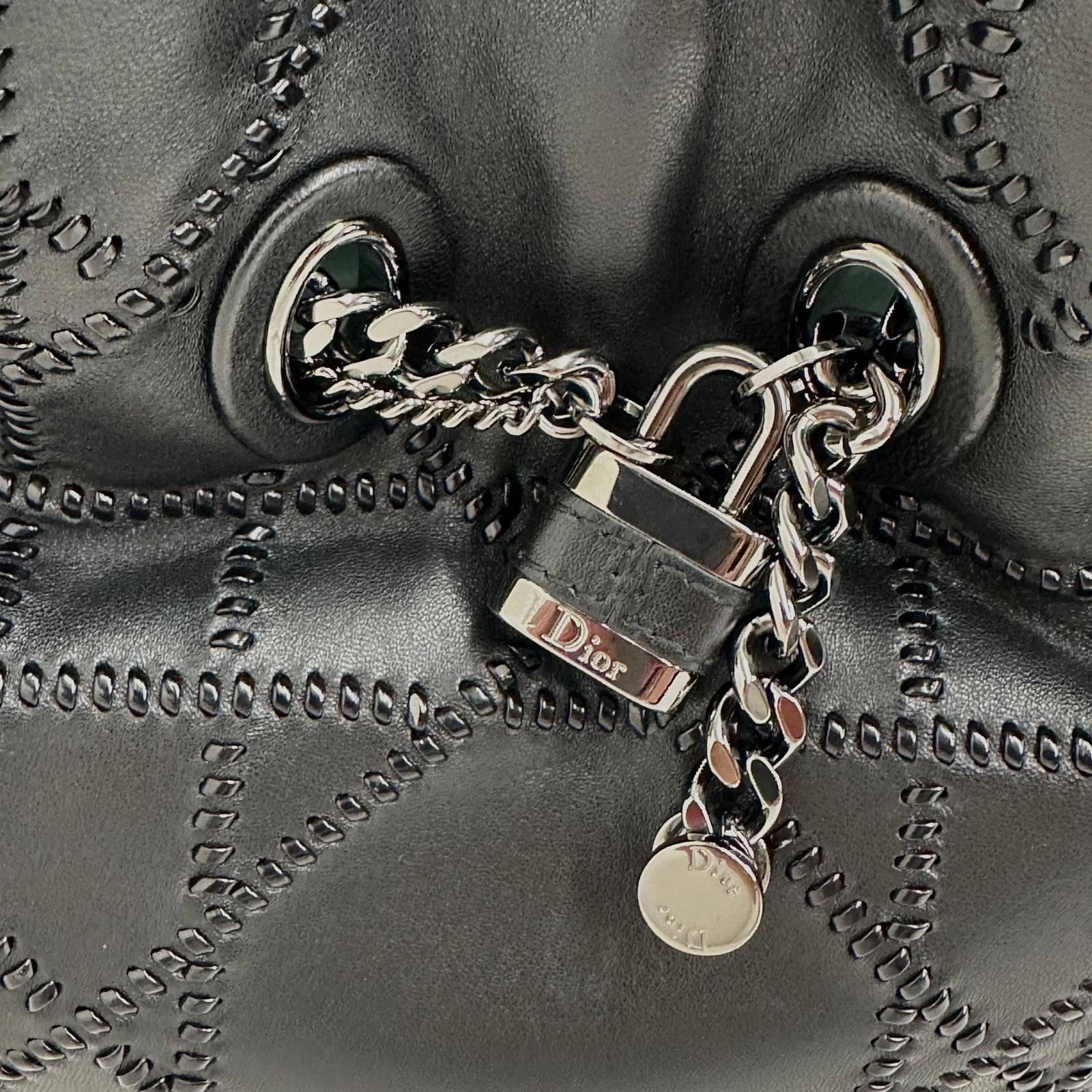 Dior Borsa Panarea Cannage Nera con catena e lucchetto