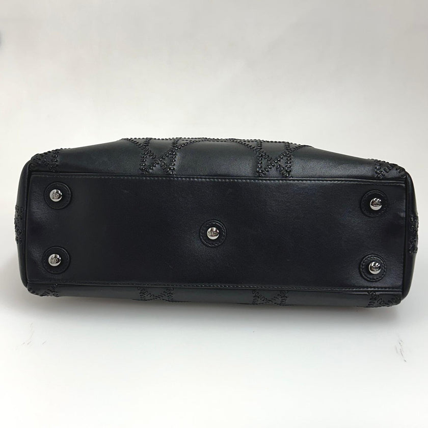 Dior Borsa Panarea Cannage Nera con catena e lucchetto