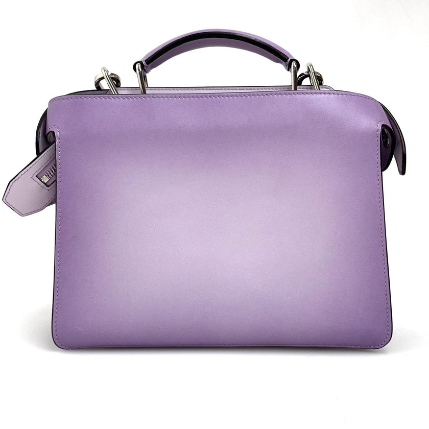 Fendi Peekaboo Regular in Pelle Sfumata Lilla con Finiture Silver