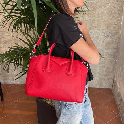 Givenchy Borsa Antigona Small in Pelle Rossa