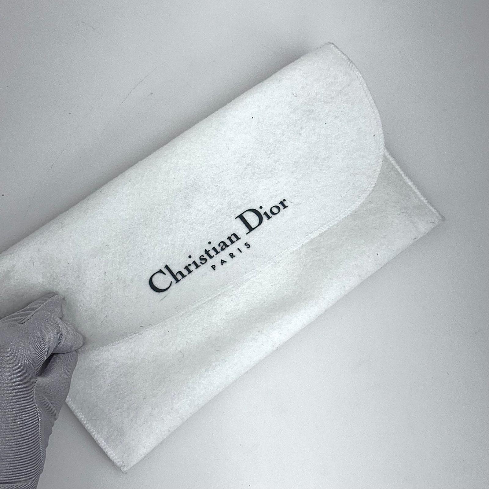 Guanti Christian Dior in pelle rossa con logo CD