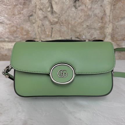 Gucci Borsa a Tracolla Blondie Mini in Pelle Verde Pastello