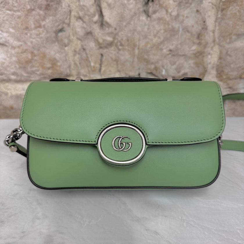Gucci Borsa a Tracolla Blondie Mini in Pelle Verde Pastello