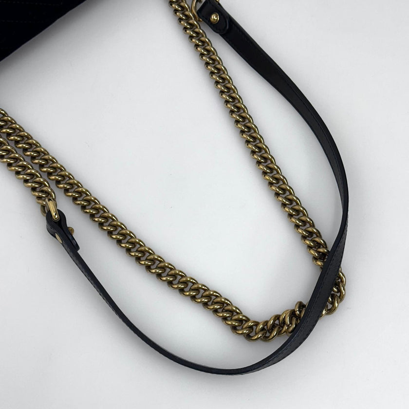 Gucci Borsa GG Marmont Small in Velluto Nero