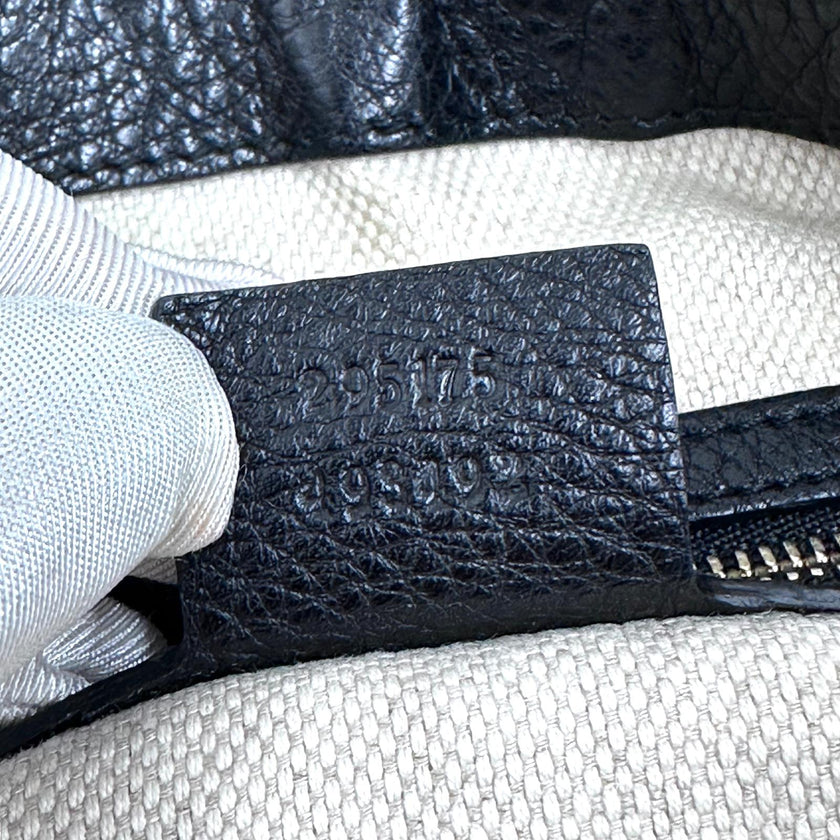 Gucci Borsa Soho Disco Bag in Pelle Martellata Nera