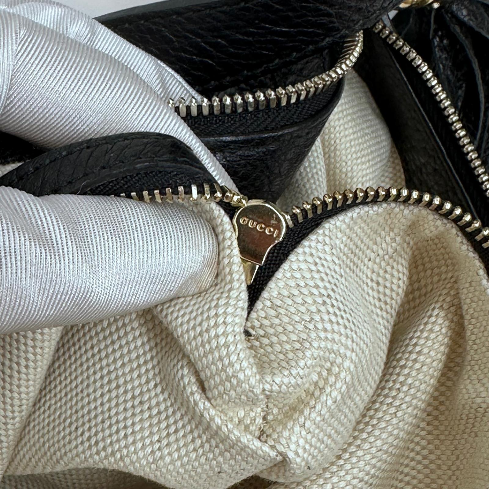 Gucci Borsa Soho Disco Bag in Pelle Martellata Nera