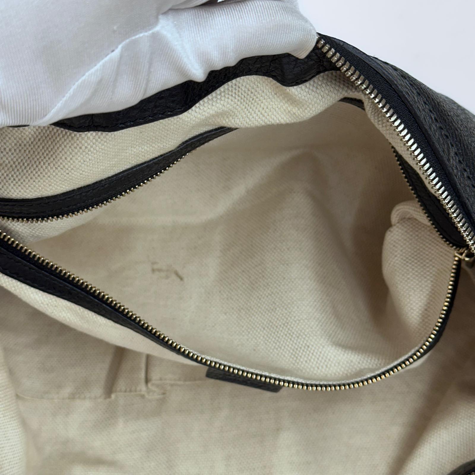 Gucci Borsa Soho Disco Bag in Pelle Martellata Nera