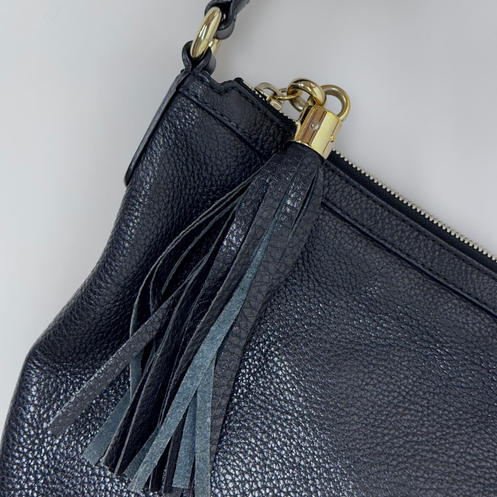 Gucci Borsa Soho Disco Bag in Pelle Martellata Nera