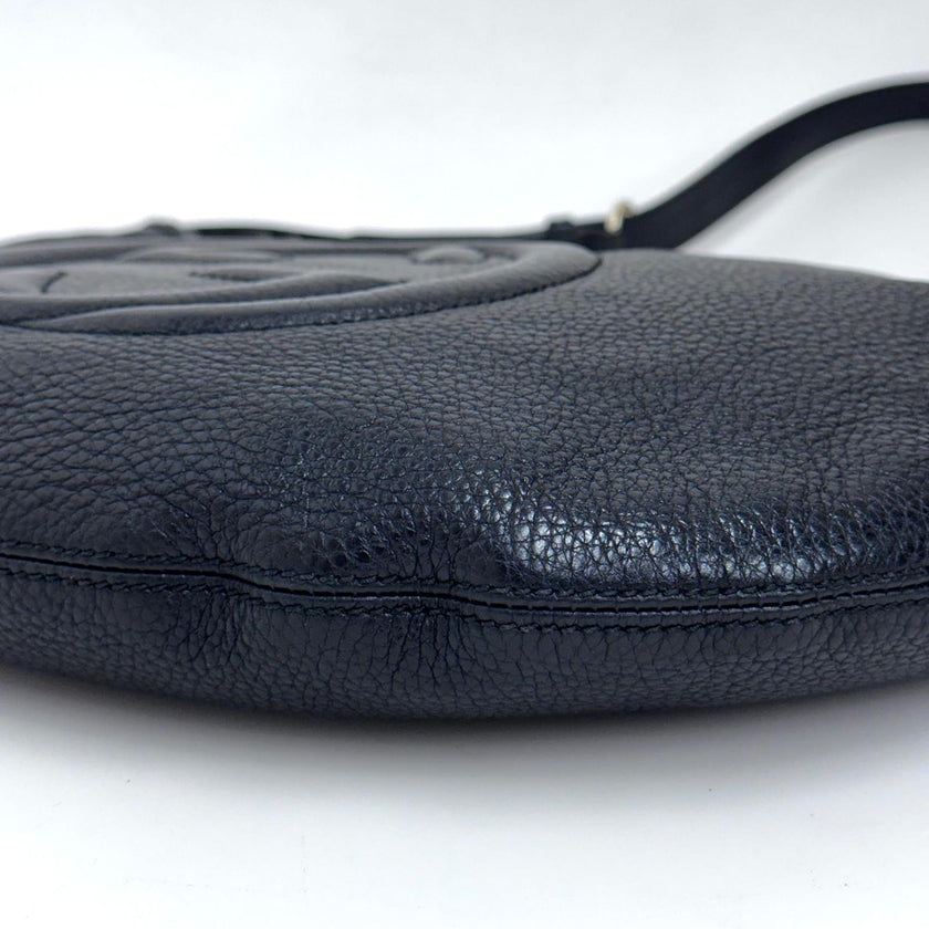 Gucci Borsa Soho Disco Bag in Pelle Martellata Nera