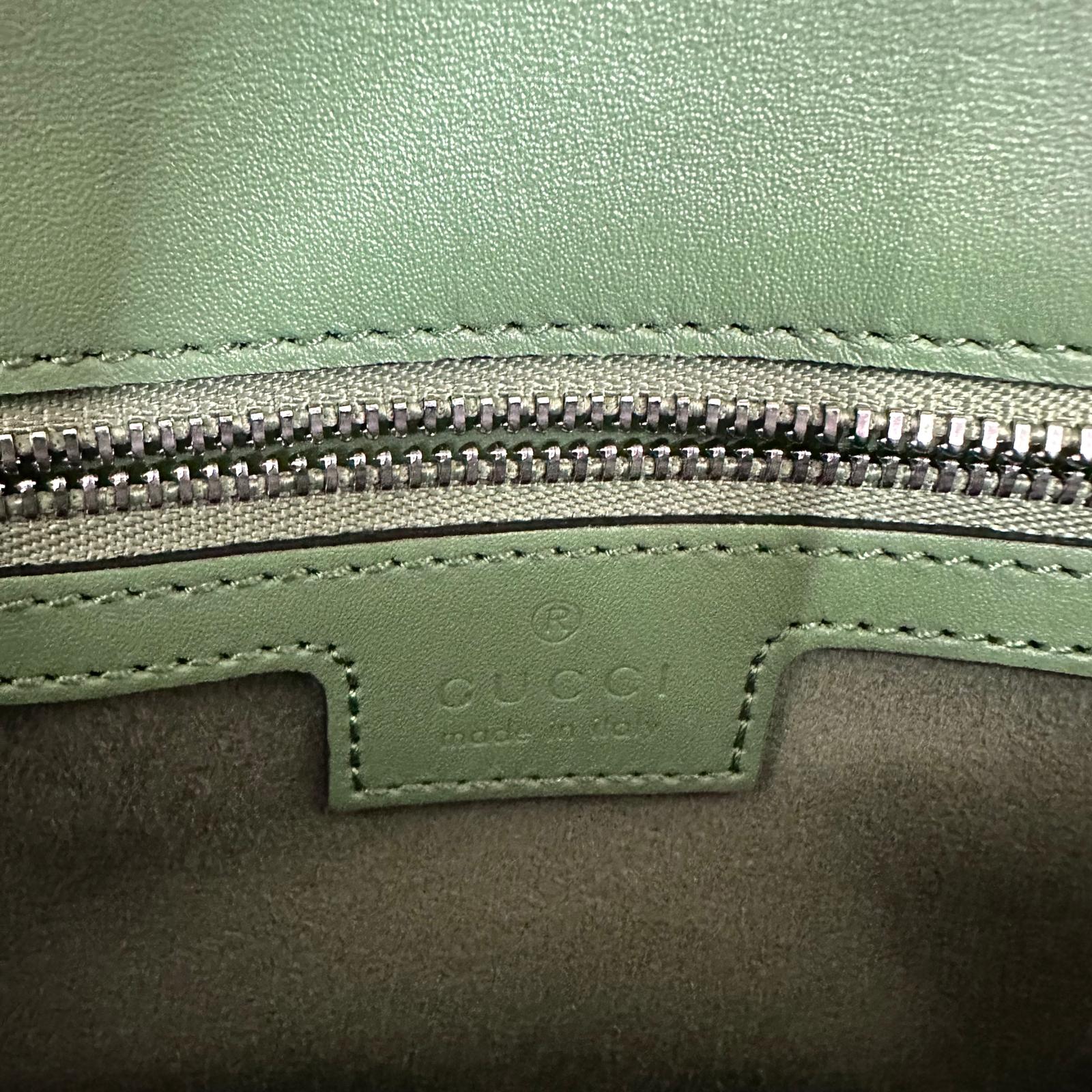 Gucci Borsa a Tracolla Blondie Mini in Pelle Verde Pastello