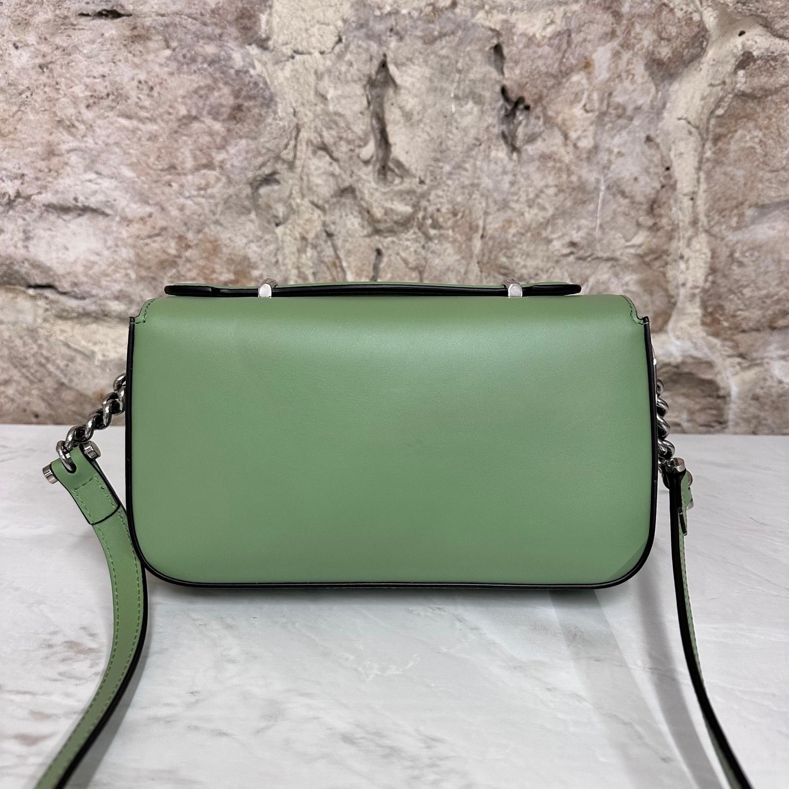 Gucci Borsa a Tracolla Blondie Mini in Pelle Verde Pastello