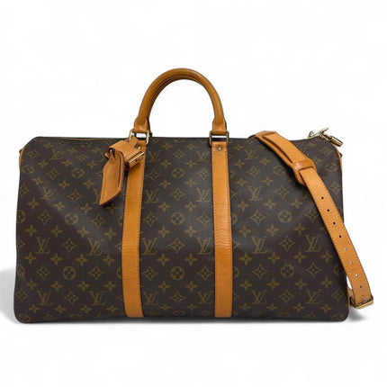 Louis Vuitton Borsa da Viaggio a Tracolla Keepall Bandoulière 50 in Tela Monogram
