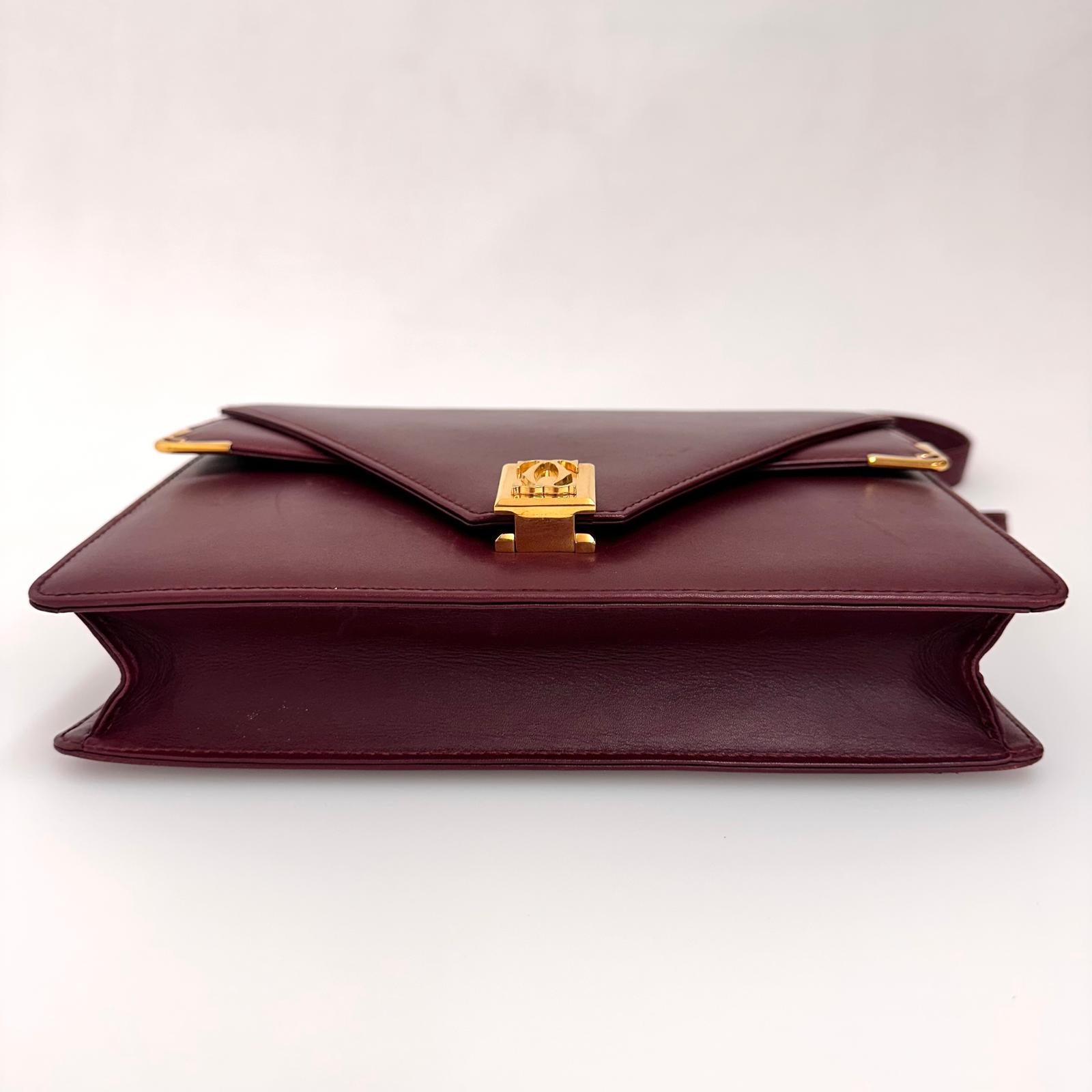 Must de Cartier Borsa a Tracolla Vintage in Pelle Bordeaux