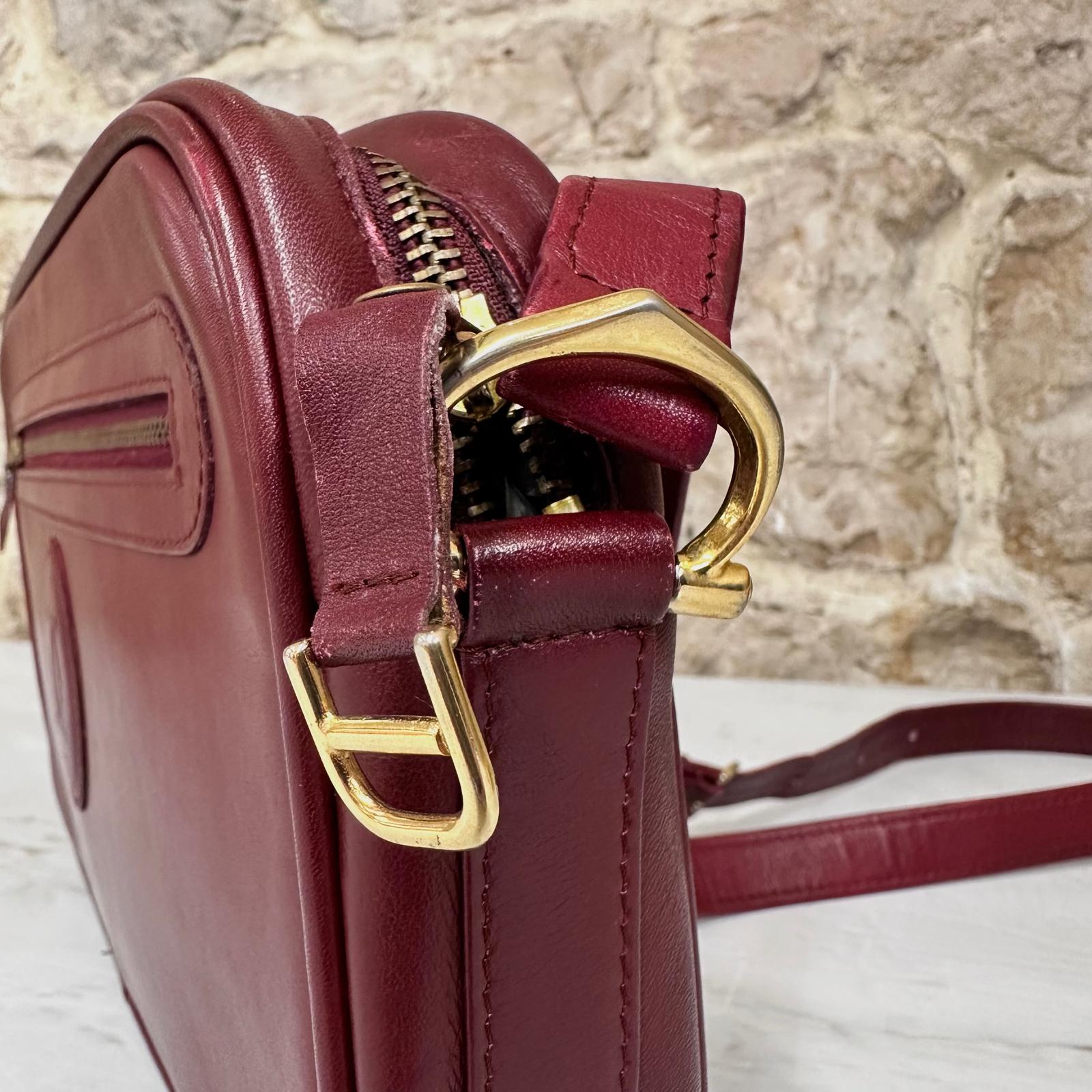 Must de Cartier Borsa Vintage a spalla in pelle bordeaux