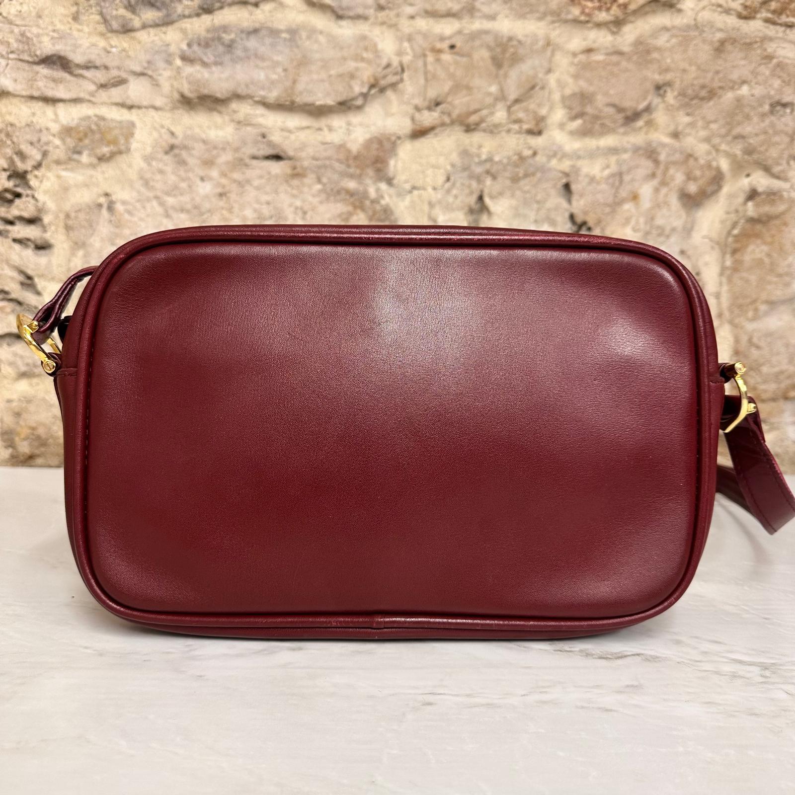 Must de Cartier Borsa Vintage a spalla in pelle bordeaux